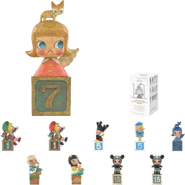 POP MART Molly Anniversary Statues Classical Retro 2 Series Figures. Molly Blind Box Figures. Random Design Action Figures Collectible Toys Home Decorations. Holiday Birthday Gifts. Single Box