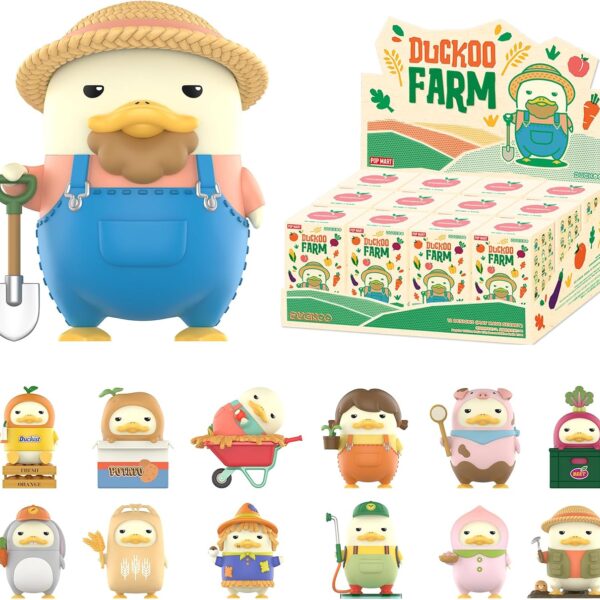 POP MART DUCKOO Farm Blind Box Figures. Random Design Box Toys for Modern Home Decor. Collectible Toy Set for Desk Accessories 12PC