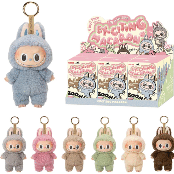 POP MART The Monsters - Tasty Macarons Vinyl Face Blind Box, Random Design Action Figures Collectible Toys Home Decorations, Single Box