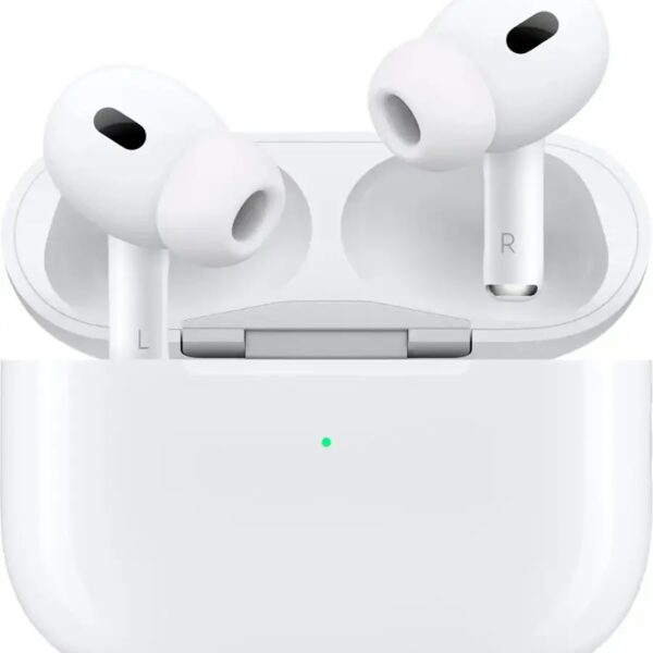 Apple - AirPods Pro 2, Wireless Active Noise Cancelling Earbuds with Hearing Aid Feature - White